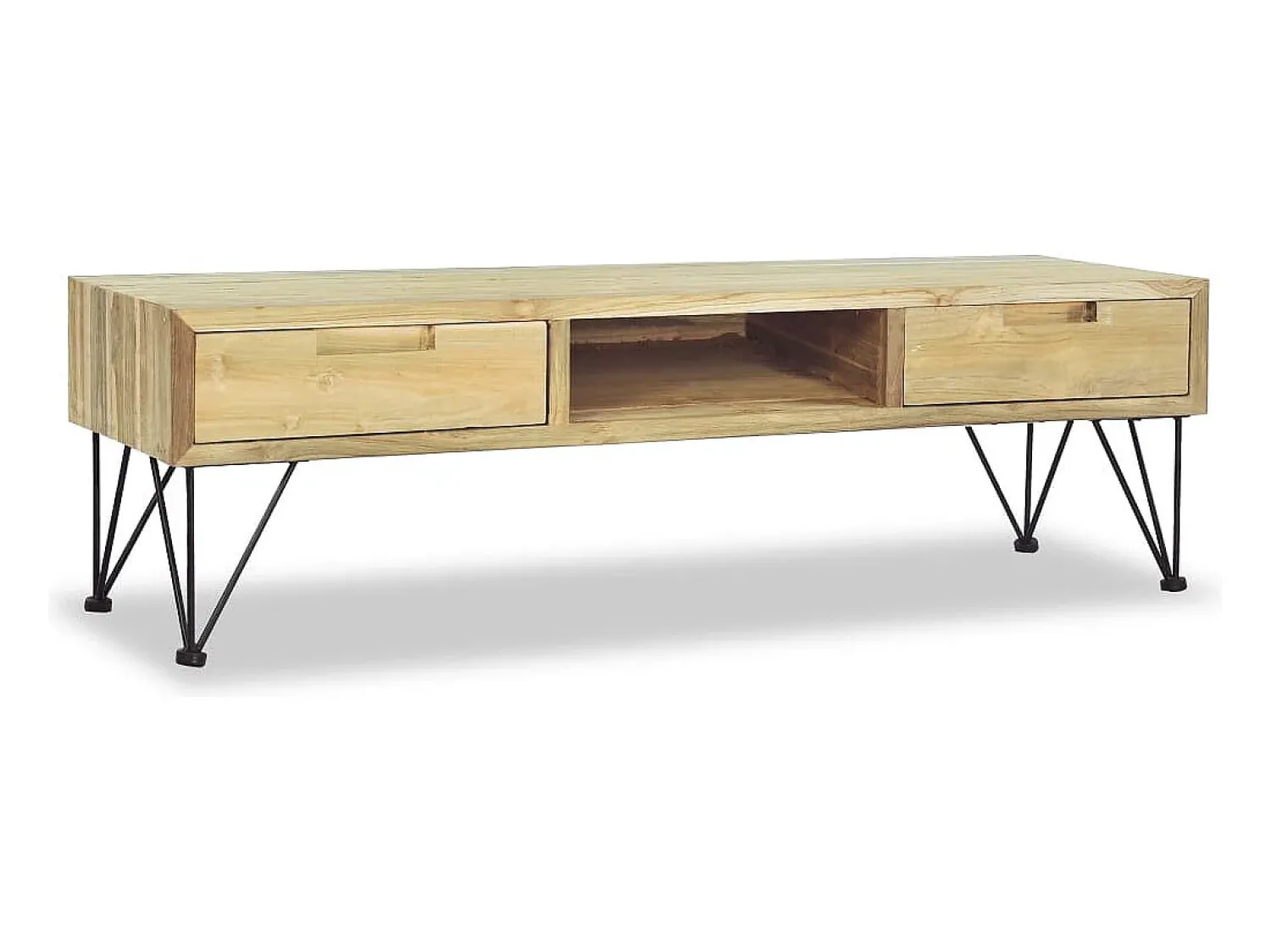 Móvel De Tv|vidaxl Móvel de TV 120x35x35 cm teca maciça Castanho