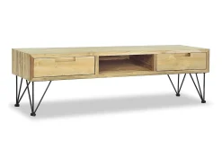 Online Móvel de TV 120x35x35 cm teca maciça PT446587 Castanho