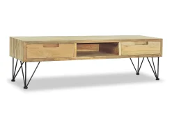 Online Móvel de TV 120x35x35 cm teca maciça PT446587 Castanho