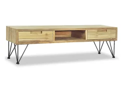 Online Móvel de TV 120x35x35 cm teca maciça PT446587 Castanho