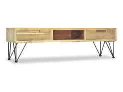 Online Móvel de TV 120x35x35 cm teca maciça PT446587 Castanho