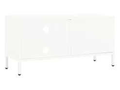 Móvel de TV 90x30x44 cm vidro e aço PT312225^ Móvel De Tv