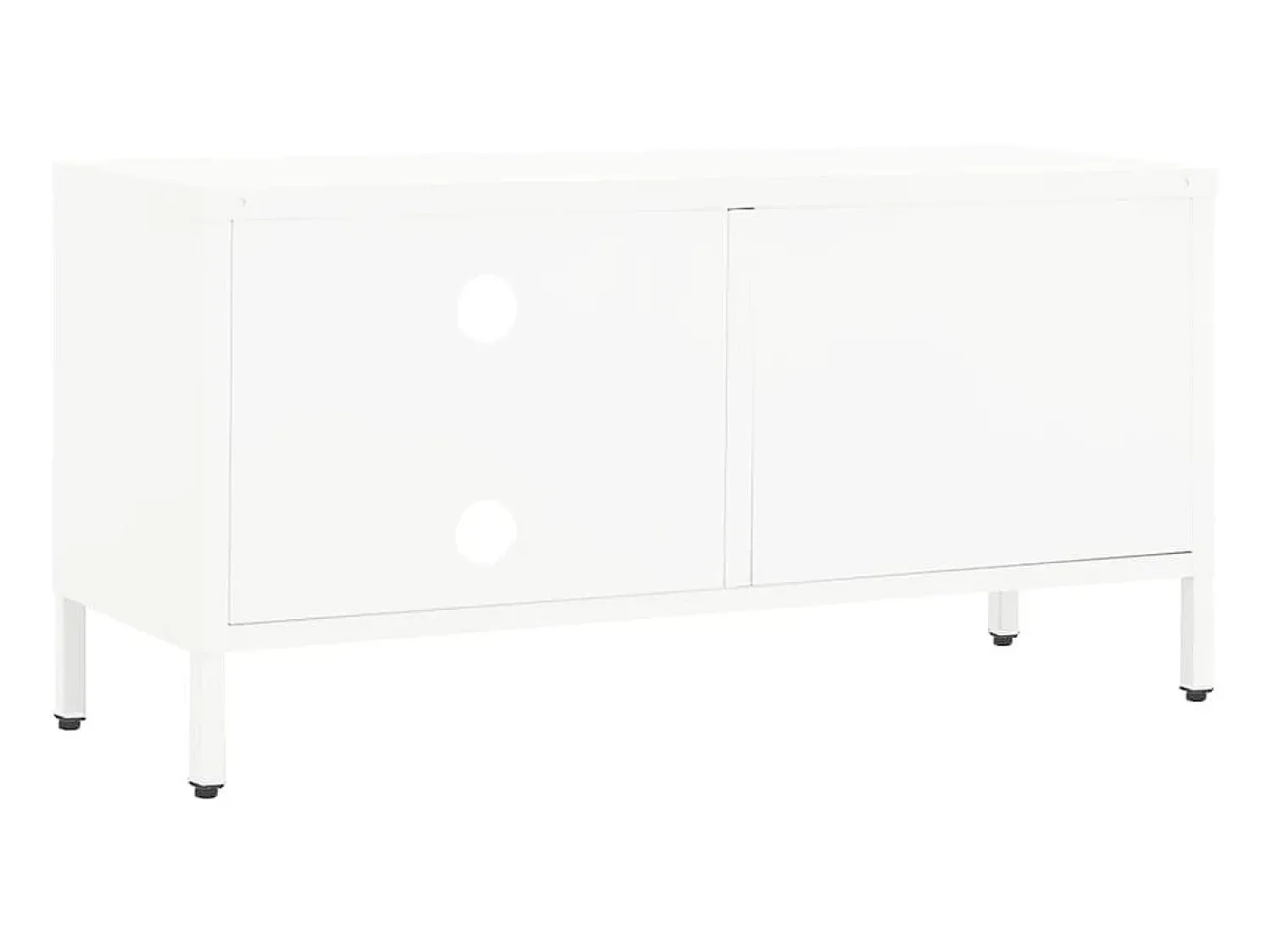 Móvel de TV 90x30x44 cm vidro e aço PT312225^ Móvel De Tv