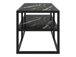 Sale Móvel de TV 100x40x40 cm vidro mármore PT974730 Preto