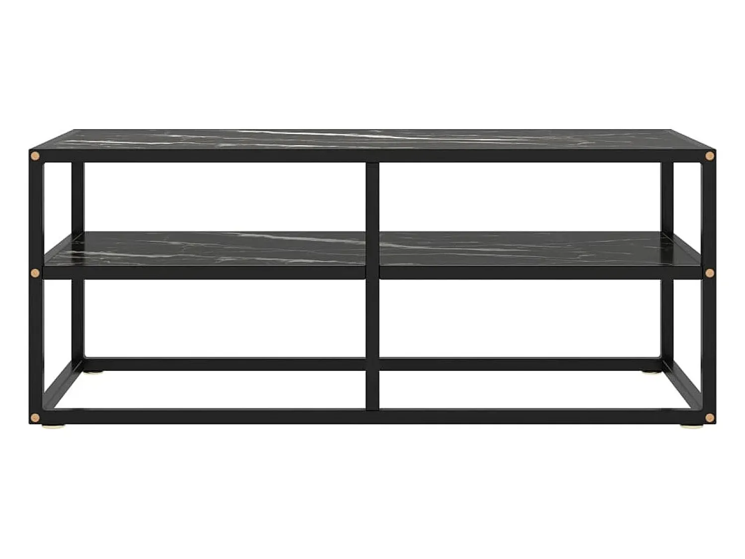 Sale Móvel de TV 100x40x40 cm vidro mármore PT974730 Preto