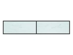 Móvel De Tv* Móvel de TV 200x40x40,5 cm vidro temperado mármore PT453037 Branco