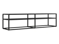 Discount Móvel de TV 160x40x40,5 cm vidro temperado PT570310 Preto