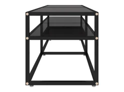 Discount Móvel de TV 160x40x40,5 cm vidro temperado PT570310 Preto