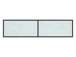 Móvel De Tv* Móvel de TV 160x40x40,5 cm vidro temperado mármore PT607404 Branco