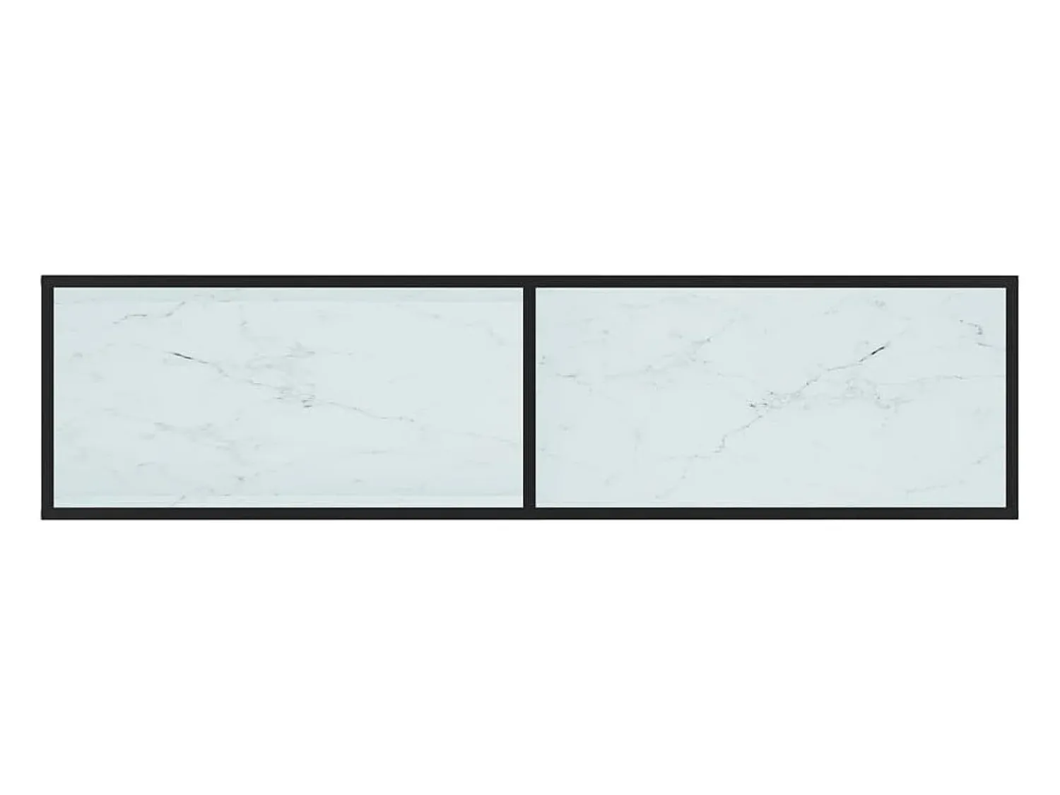 Móvel De Tv* Móvel de TV 160x40x40,5 cm vidro temperado mármore PT607404 Branco