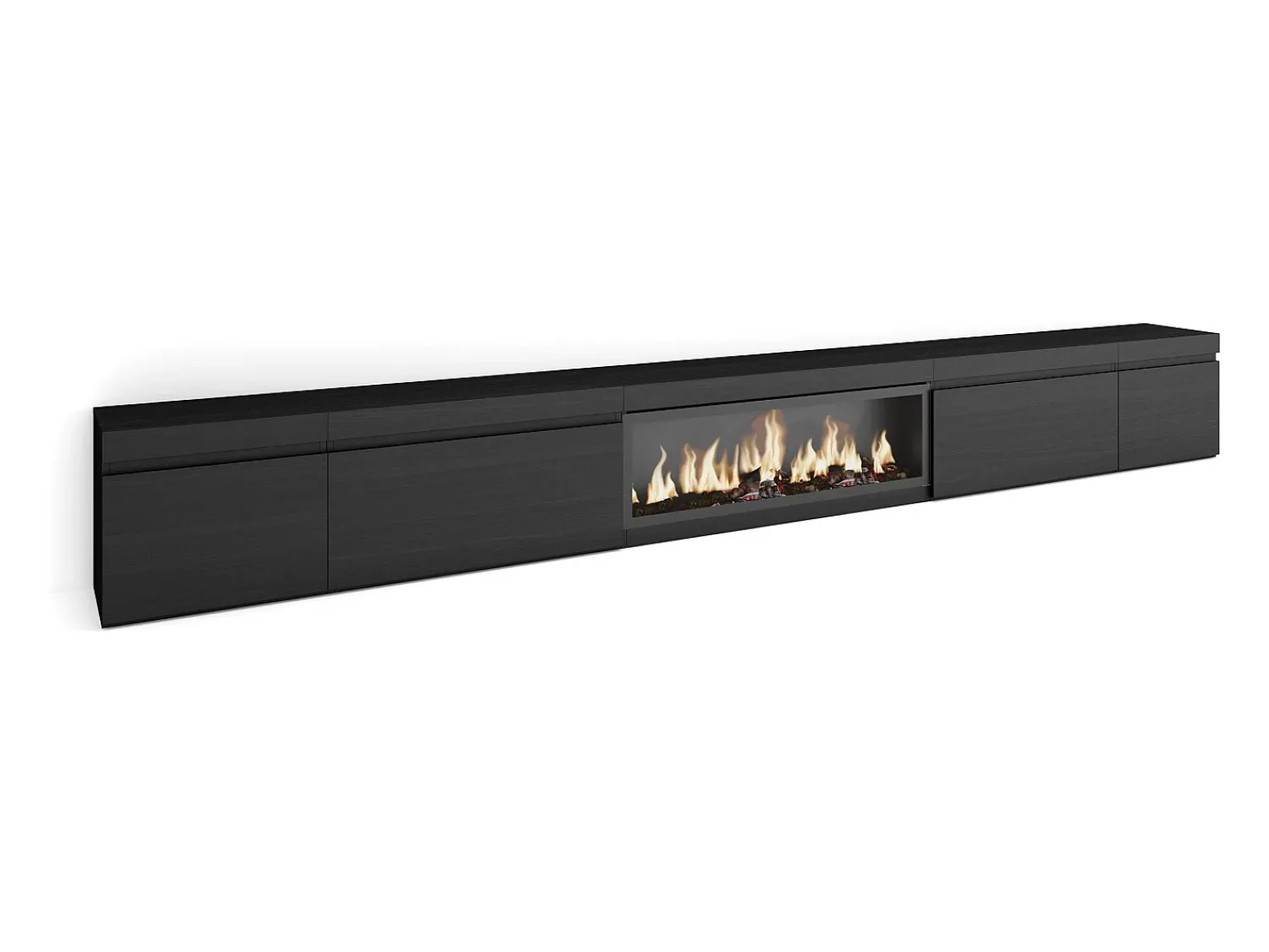 Móvel De Tv|Skraut Home Móvel de TV, 368x35x45, Lareira eléctrica XXL, Preto