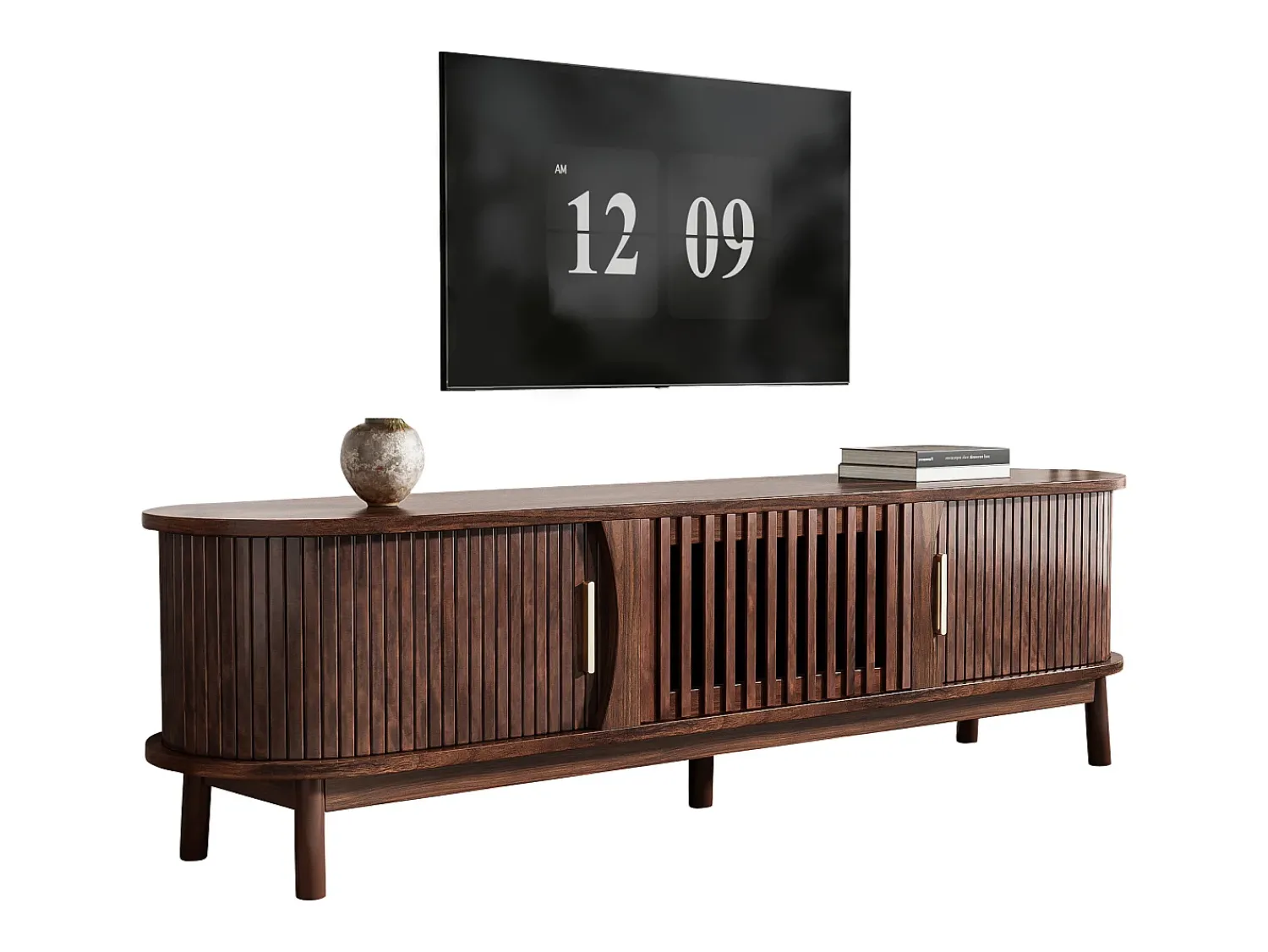 Móvel De Tv*ModernLuxe Móvel de TV 165x39,5x46cm - para televisores de até 65" - Castanho