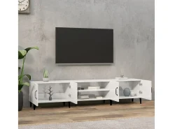 Móvel De Tv| Móvel de TV 180x31,5x40cm derivados de madeira brilhante PT851436 Branco