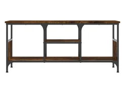 vidaxl Móvel de TV 100x35x45cm derivados madeira/ferro carvalho fumado^ Móvel De Tv