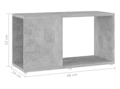 Móvel De Tv|vidaxl Móvel de TV 60x24x32cm derivados de madeira cimento Cinzento