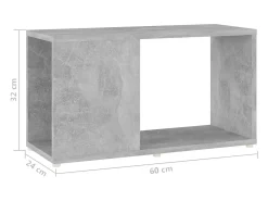 Móvel De Tv|vidaxl Móvel de TV 60x24x32cm derivados de madeira cimento Cinzento