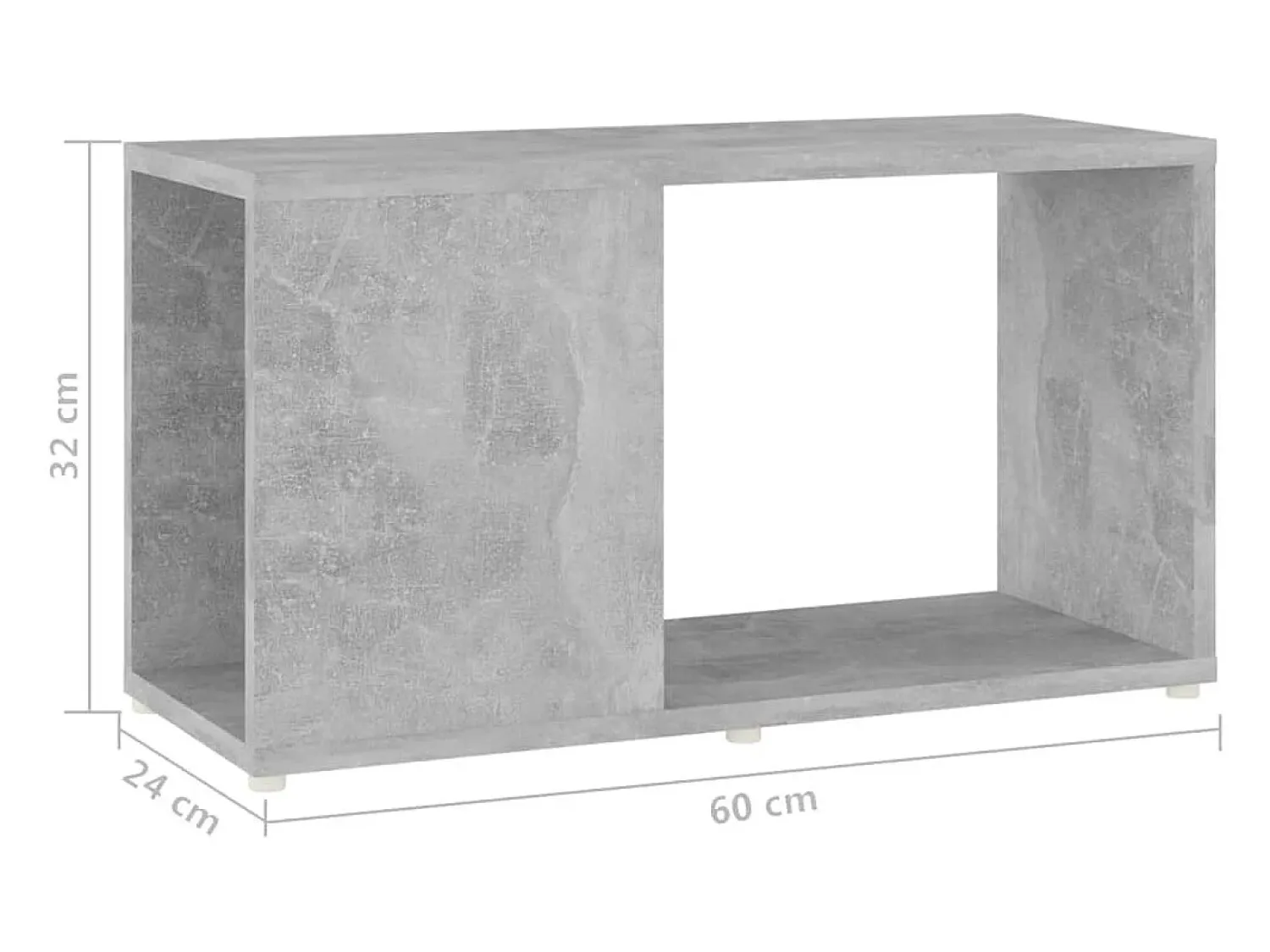 Móvel De Tv|vidaxl Móvel de TV 60x24x32cm derivados de madeira cimento Cinzento