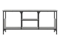 Móvel De Tv| Móvel de TV 100x35x45cm derivados de madeira/ferro cinza sonoma PT128616 Cinzento