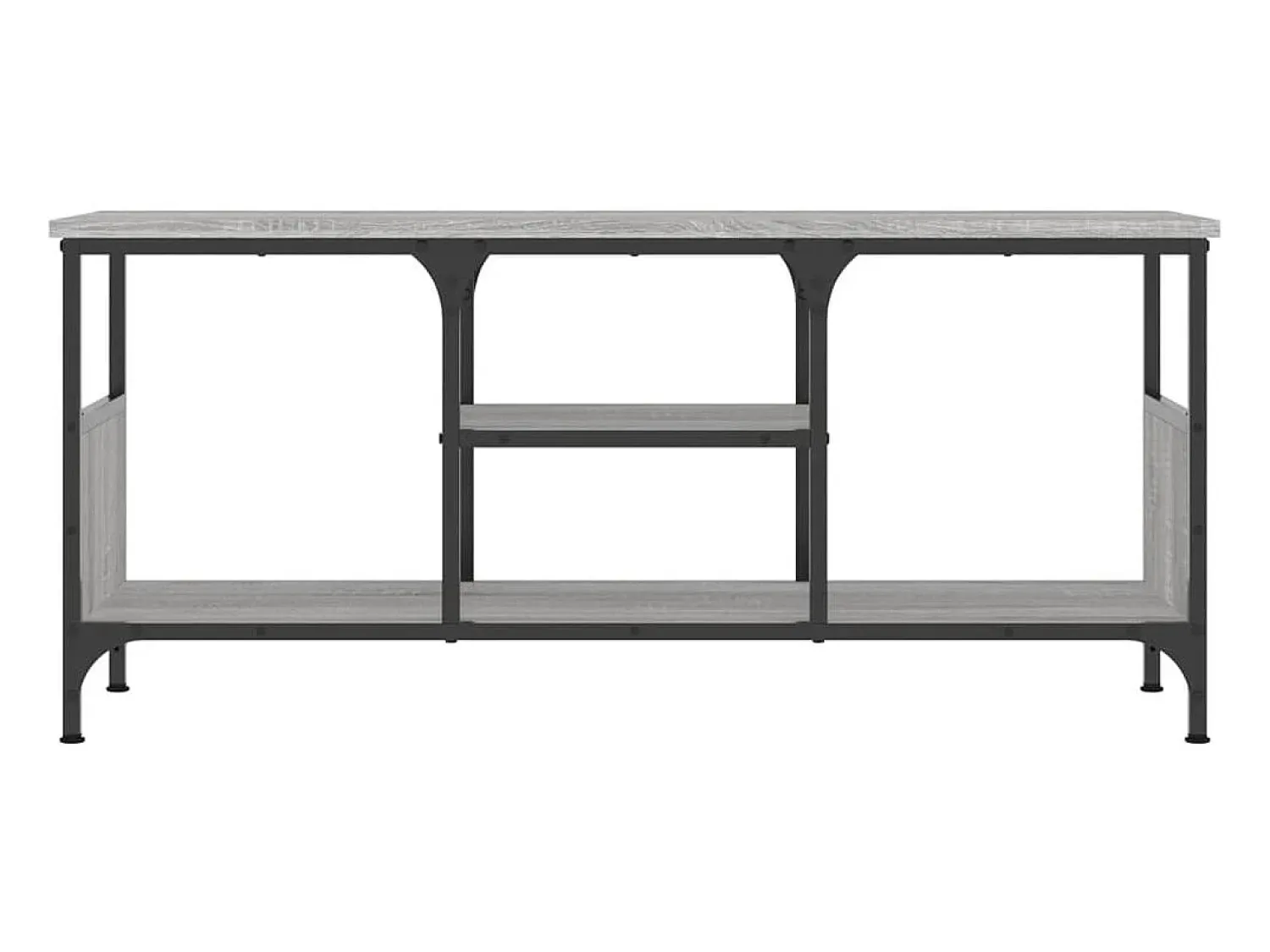 Móvel De Tv| Móvel de TV 100x35x45cm derivados de madeira/ferro cinza sonoma PT128616 Cinzento