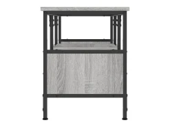Móvel De Tv| Móvel de TV 100x35x45cm derivados de madeira/ferro cinza sonoma PT128616 Cinzento