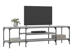 Móvel De Tv* Móvel de TV 161x35x45cm derivados de madeira/ferro cinza sonoma PT987632 Cinzento