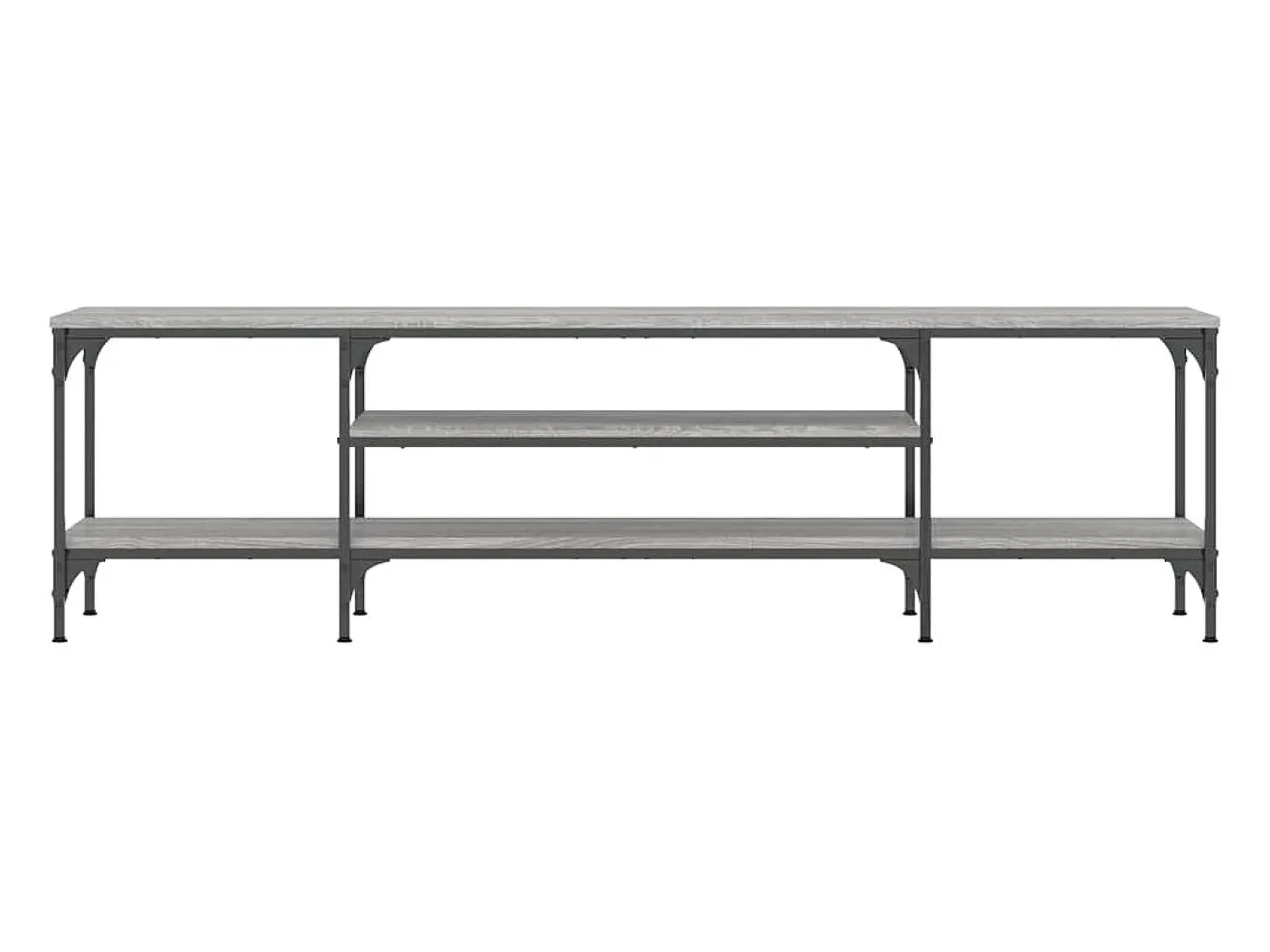 Móvel De Tv* Móvel de TV 161x35x45cm derivados de madeira/ferro cinza sonoma PT987632 Cinzento
