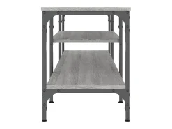 Móvel De Tv* Móvel de TV 161x35x45cm derivados de madeira/ferro cinza sonoma PT987632 Cinzento