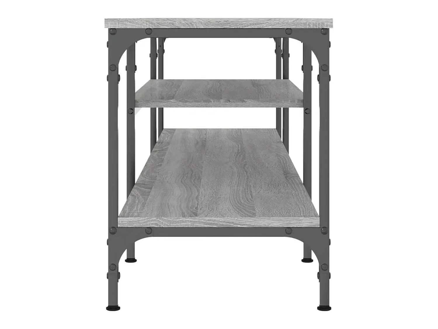 Móvel De Tv* Móvel de TV 161x35x45cm derivados de madeira/ferro cinza sonoma PT987632 Cinzento