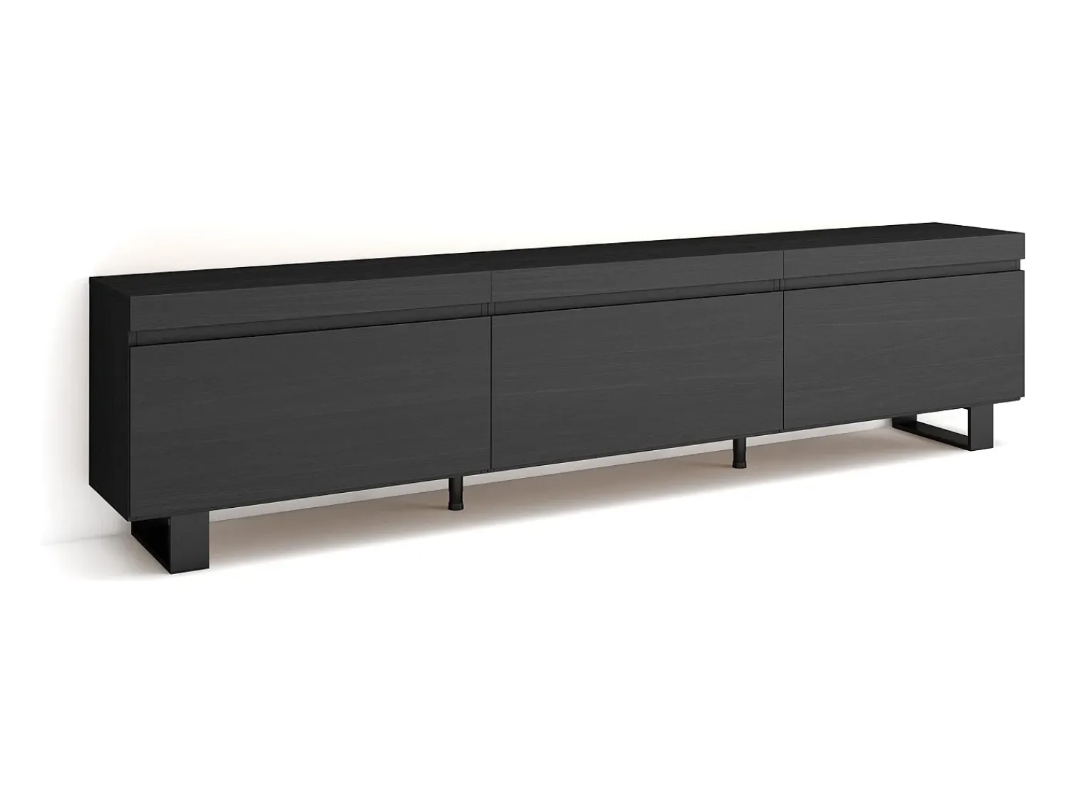 Móvel De Tv*Skraut Home Móvel de TV, 240x35x57cm, Design industrial, Preto