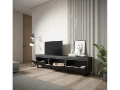 Móvel De Tv*Skraut Home Móvel de TV, 240x35x57cm, Design industrial, Preto