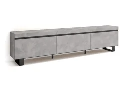 Móvel De Tv|Skraut Home Móvel de TV, 240x35x57cm, Design industrial, Cimento Cinzento