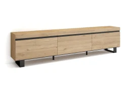 Skraut Home Móvel de TV, 240x35x57cm, Design industrial, Carvalho^ Móvel De Tv