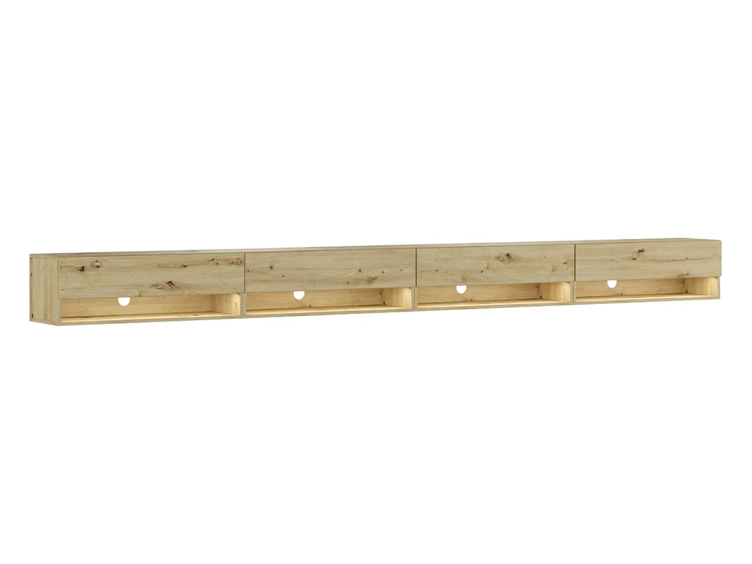 Móvel De Tv|Skraut Home Móvel de TV, 360x34x30cm, LED, Estante para TV, Carvalho Bege