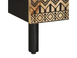 Móvel De Tv|vidaxl Móvel de TV 105x33,5x46cm madeira mangueira áspera maciça Preto