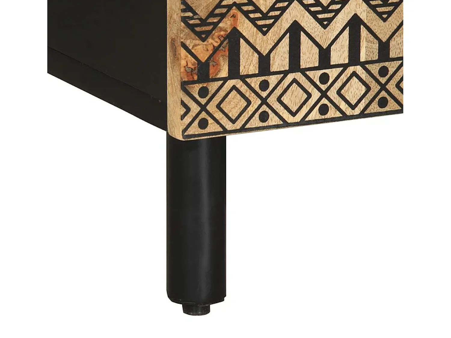 Móvel De Tv|vidaxl Móvel de TV 105x33,5x46cm madeira mangueira áspera maciça Preto