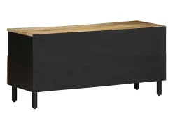 Best vidaxl Móvel de TV 100x33,5x46cm madeira mangueira áspera maciça Preto