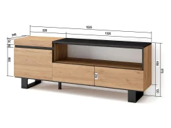 Móvel De Tv|Skraut Home Móvel de TV, 150x35x57cm, Para televisores até 65