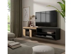 Skraut Home Móvel de TV, 200x35x45cm, Para televisores até 80