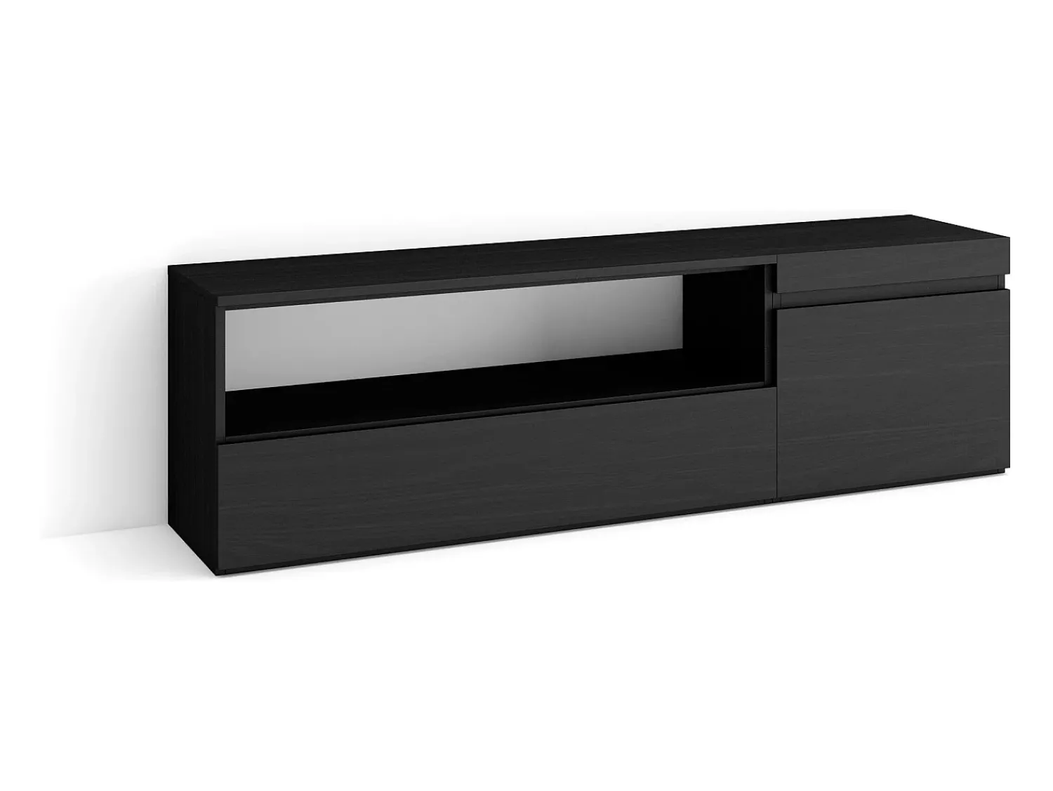 Móvel De Tv*Skraut Home Móvel de TV, 150x35x45cm, Para televisores até 65", Estante para TV, Preto