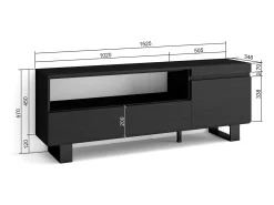 Móvel De Tv*Skraut Home Móvel de TV, 150x35x57cm, Para televisores até 65