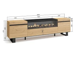 Móvel De Tv|Skraut Home Móvel de TV, 200x35x57cm, Para televisores até 80