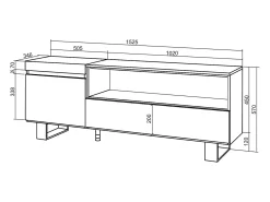 Móvel De Tv|Skraut Home Móvel de TV, 150x35x57cm, Para televisores até 65