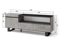 Móvel De Tv|Skraut Home Móvel de TV, 150x35x57cm, Para televisores até 65