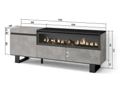 Discount Skraut Home Móvel de TV, 150x35x57cm, Para televisores até 65