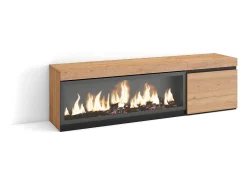 Skraut Home Móvel de TV, 158x35x45cm, Para televisores até 65