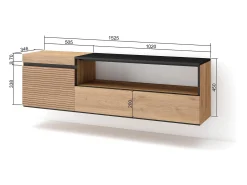 Móvel De Tv*Skraut Home Móvel de TV, 150x35x45cm, Para televisores até 65
