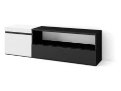 Skraut Home Móvel de TV, 150x35x45cm, Para televisores até 65", Estante para TV, e preto^ Móvel De Tv