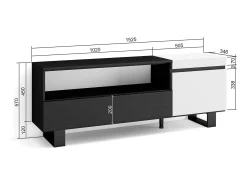 Móvel De Tv*Skraut Home Móvel de TV, 150x35x57cm, Para televisores até 65