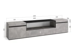 Móvel De Tv|Skraut Home Móvel de TV, 200x35x45cm, Para televisores até 80