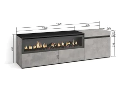 Móvel De Tv|Skraut Home Móvel de TV, 150x35x45cm, Para televisores até 65
